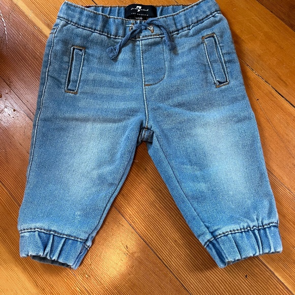 7 for all Mankind Baby Sz 3/6 months Denim Jogger - Picture 7 of 10